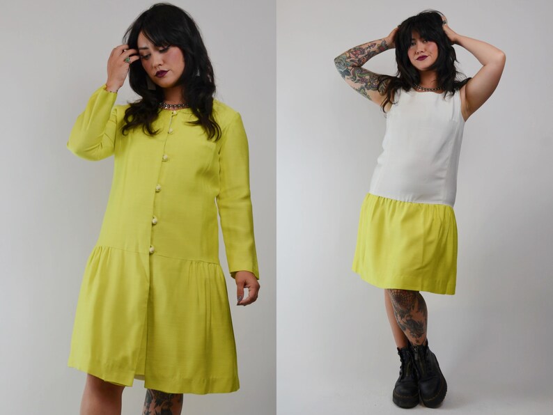 1960s Yellow Jacket with Huge Buttons
