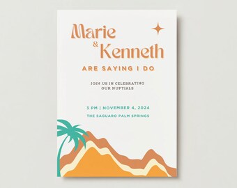 Paquete de bodas de Palm Springs - Descarga digital, editable e impresión bajo demanda