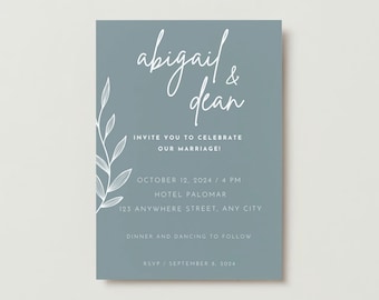 Sofisticado paquete de bodas Sage: editable Guardar la fecha, invitación, tarjeta de respuesta, descarga digital de agradecimiento o impresión bajo demanda