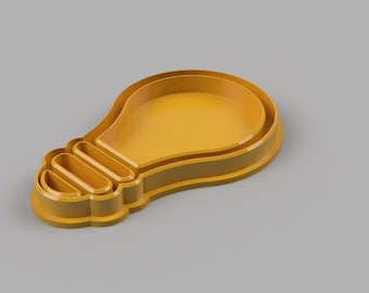 3D Printable Lightbulb Cookie Cutter – Approx. 130mm/5 in tall | STL File