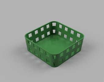 3D Printable Parts Basket – 103mm Organizer Tray | Shop, Desk, Workshop Storage | STL File