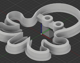 3D Printable Oddball Octopus Cookie Cutter – Approx. 130mm/5 in tall | STL File
