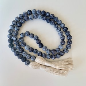 Navy Blue Wood Bead Garland, Farmhouse Decor Beads, Decorative Beads, Wooden Bead Garland, Beaded Garland, Coastal Decor, Navy Bedroom Decor