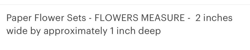 Op de afbeelding: Papieren bloemen sets, elke bloem meet 5 cm breed en ongeveer 2,5 cm diep.
