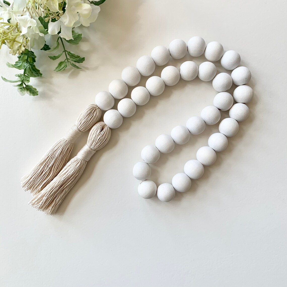 Winners Farmhouse White Bead Garland