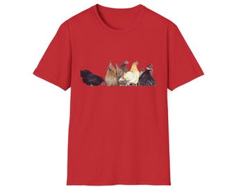 Roosting Chickens | Flock T-Shirt | Farm Life Rustic | Backyard Chickens |  Serama | Country Style