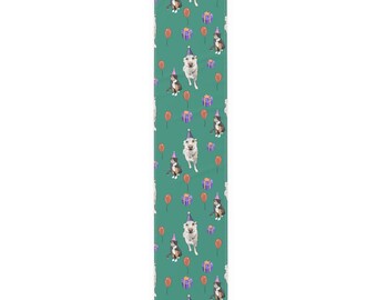 Party Pets Table Runner | Birthday Balloons and Presents