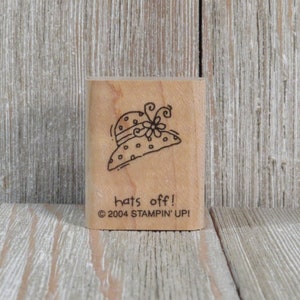 Stampin' Up! / Un peu d’amour / Chapeaux éteints! / Timbre chapeau / 2004 / Graduation Sentiment / Floral Hat / Phrase / Saying / Polka Dot Hat / Tiny