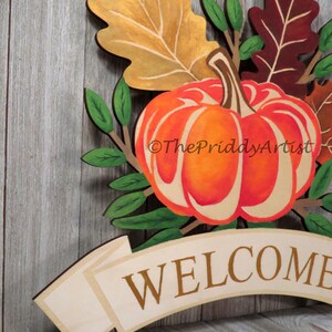 Welcome Fall Sign / Wall Art / Fall Decor / Thanksgiving / Pumpkin Sign ...
