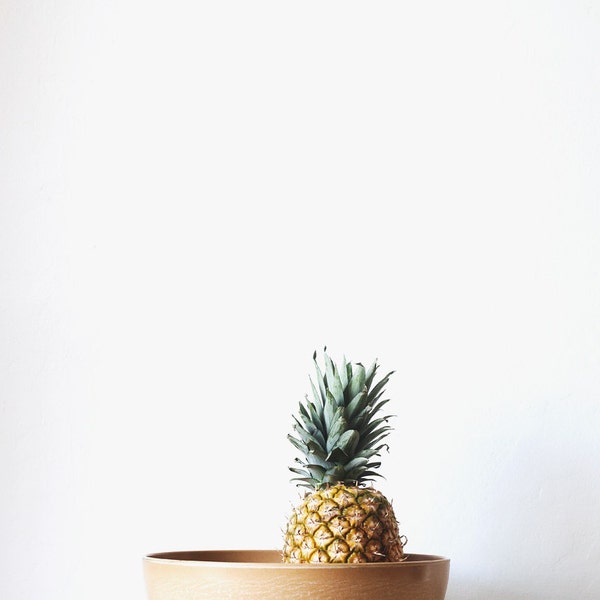 SALE! Fruit bowl - Ellingers, large vintage, agatized wood, light brown