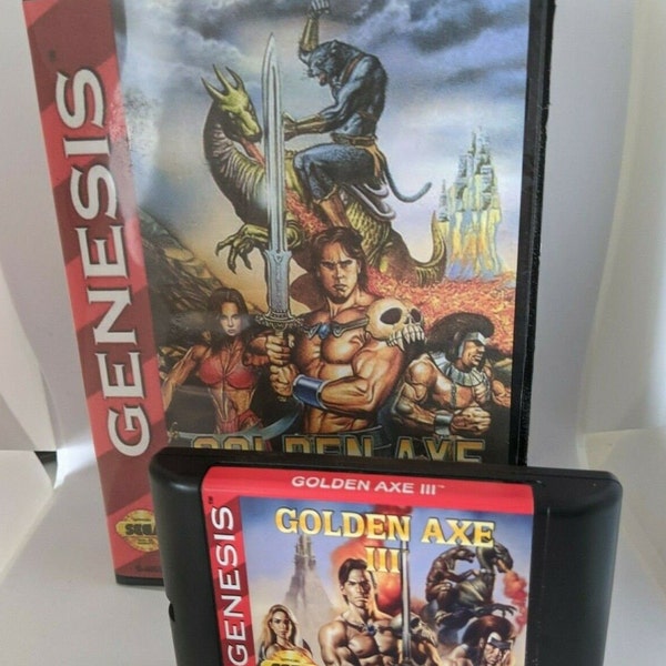 Golden Axe III ( 3 ) Beat'em Up for Sega Sega Genesis Cart + Box - US Version