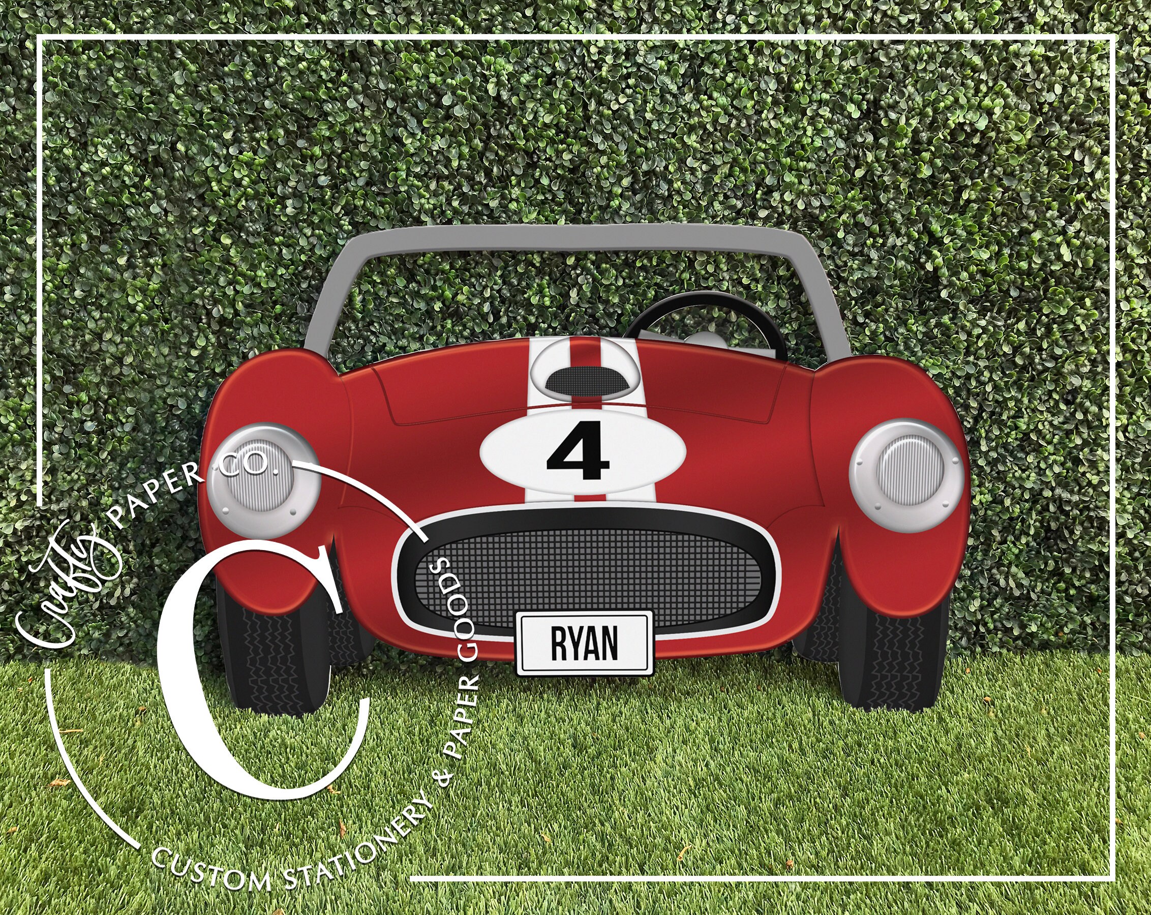 Race Car Photo Booth Frame Vintage Race Car Photo Booth Prop Etsy