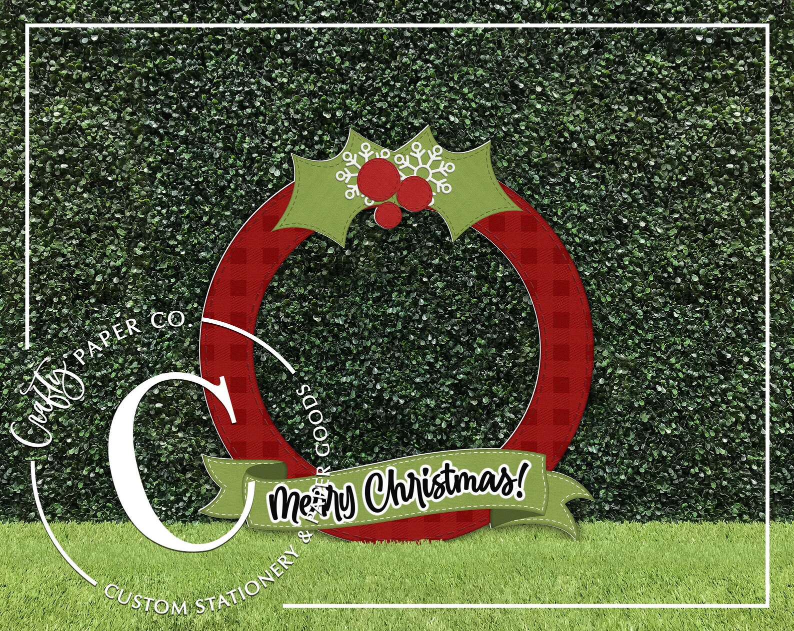 Christmas Photo Booth Frame Holidays Photo Booth Prop Etsy