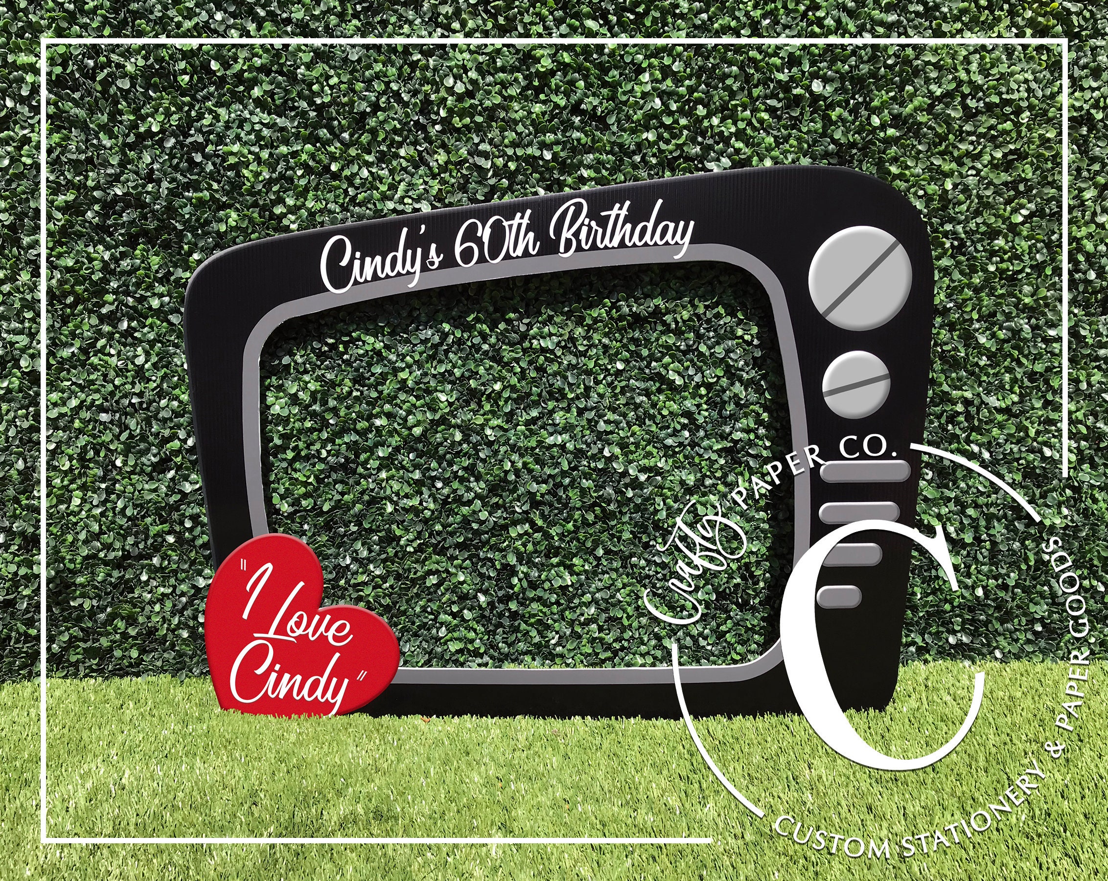 Retro TV Photo Booth Frame Vintage Photo Booth Prop | Etsy