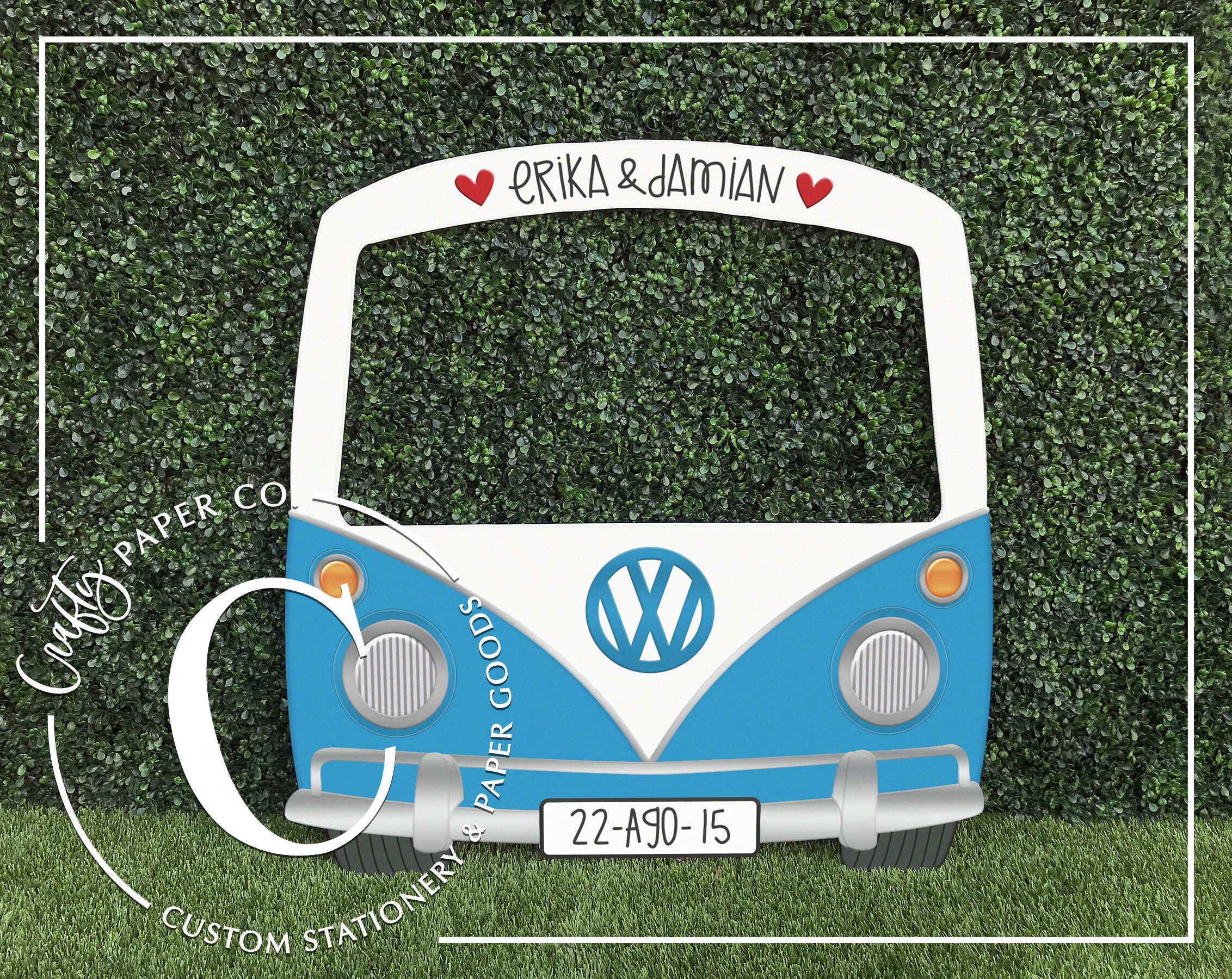 Car Photo Booth Frame Vw Bus Photo Booth Prop Wedding Etsy