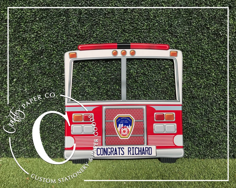 Fire Truck Photo Booth Frame Fire Fighter Photo Booth Prop | Etsy