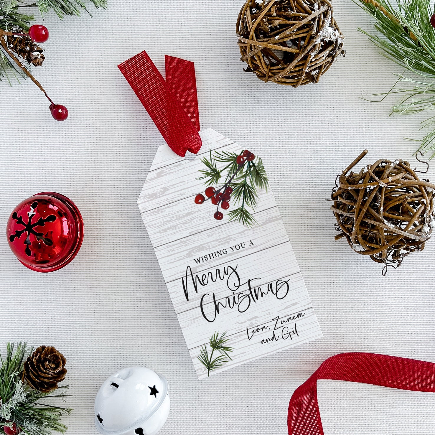 Merry Christmas Gift Tags | Christmas Gift Tags | Holiday Tags | Christmas Gift Tag Set | Personalized Christmas Tags | Christmas Stationery