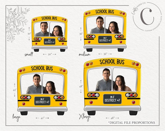 School Bus Photo Booth Frame Back to School Photo Booth Prop 