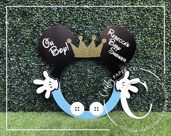 Mickey Baby Shower Photo Booth Selfie Frame