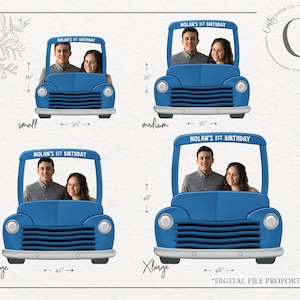 Blue Truck Photo Booth Frame Truck Photo Booth Prop Birthday Photo ...
