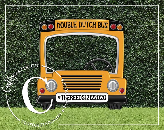 School Bus Photo Booth Frame Back to School Photo Booth Prop 