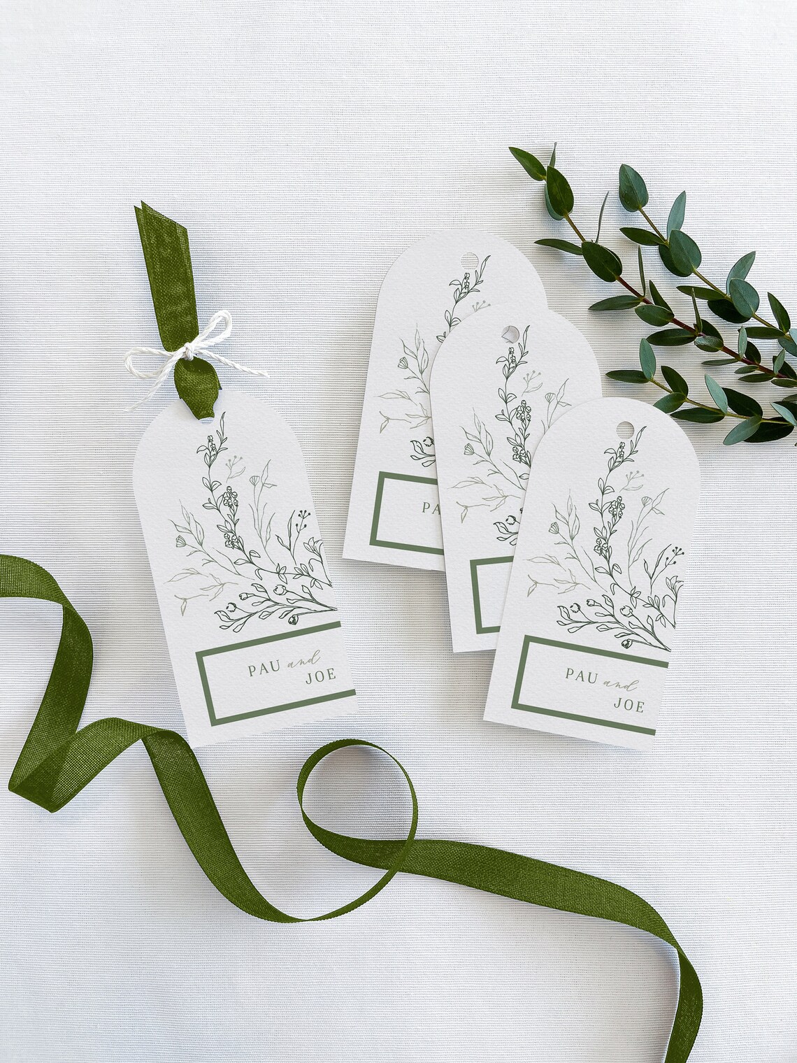 Botanical Custom Gift Tags Set | Botanical Custom Hang Tags ...