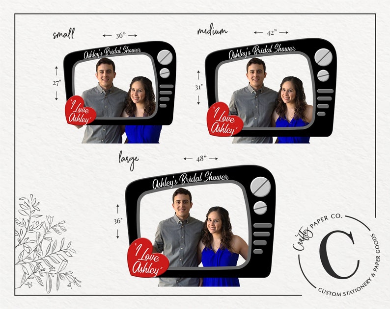 Retro TV Photo Booth Frame Vintage Photo Booth Prop Etsy