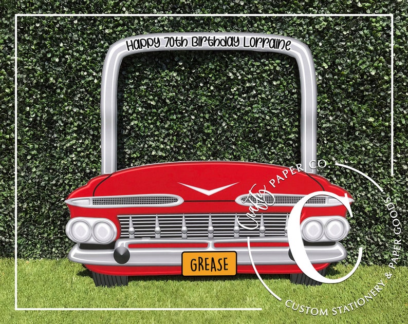 Grease photo booth frame 1950's photo booth prop Etsy