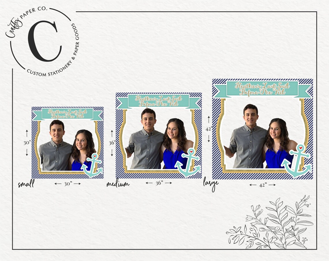 Nautical photo booth frame Last sail before the veil photo Etsy