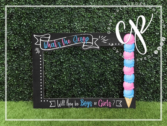27X Baby Shower Photo Booth Props Kid Girls Gender Reveal Selfie Party Game Tool
