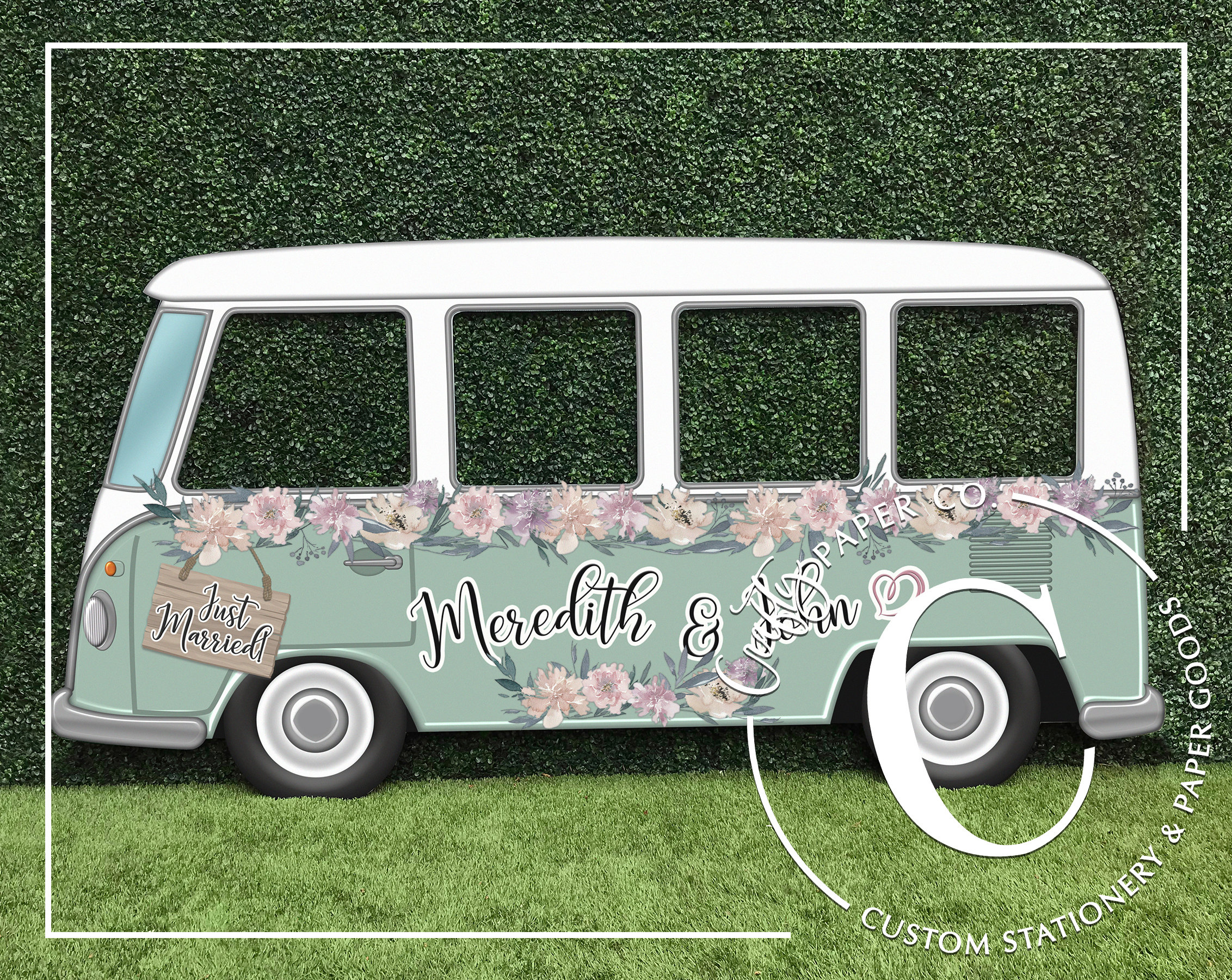 VW Bus Photo Booth Frame Car Photo Booth Prop Wedding Etsy Singapore