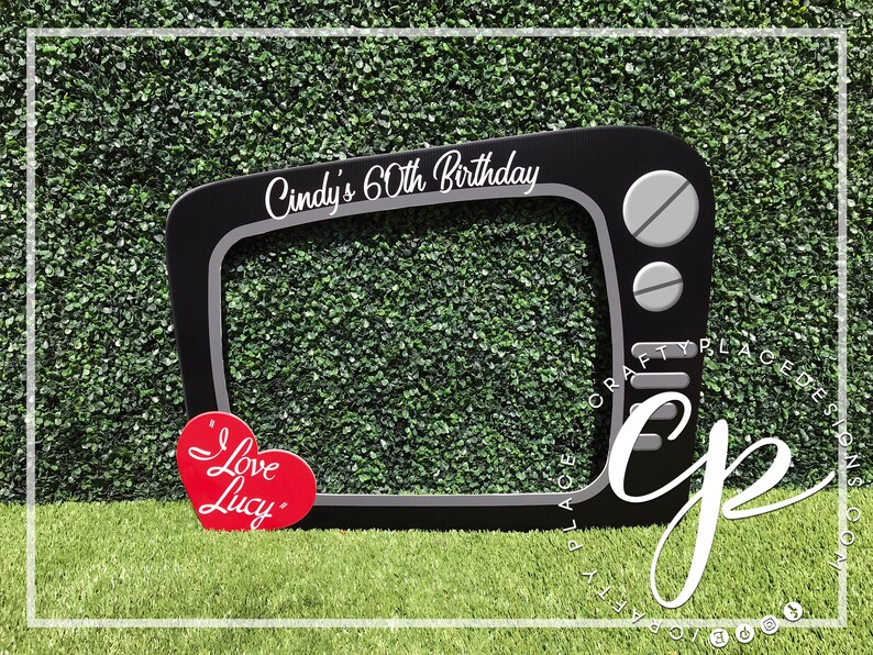 I Love Lucy Photo Booth Frame Retro Tv Prop Image 0