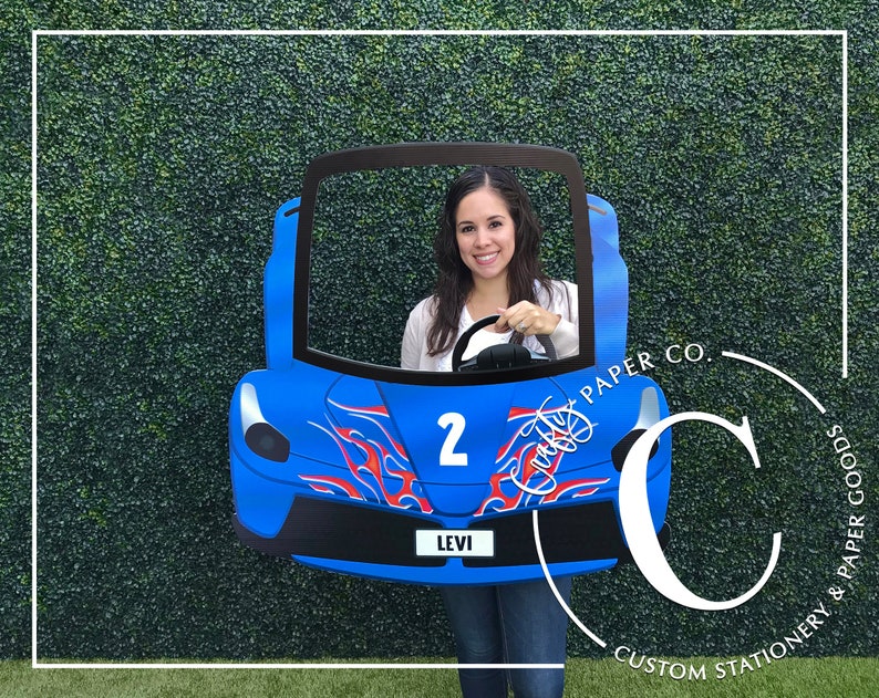 Hot Wheels photo booth frame Race car photo booth prop Etsy