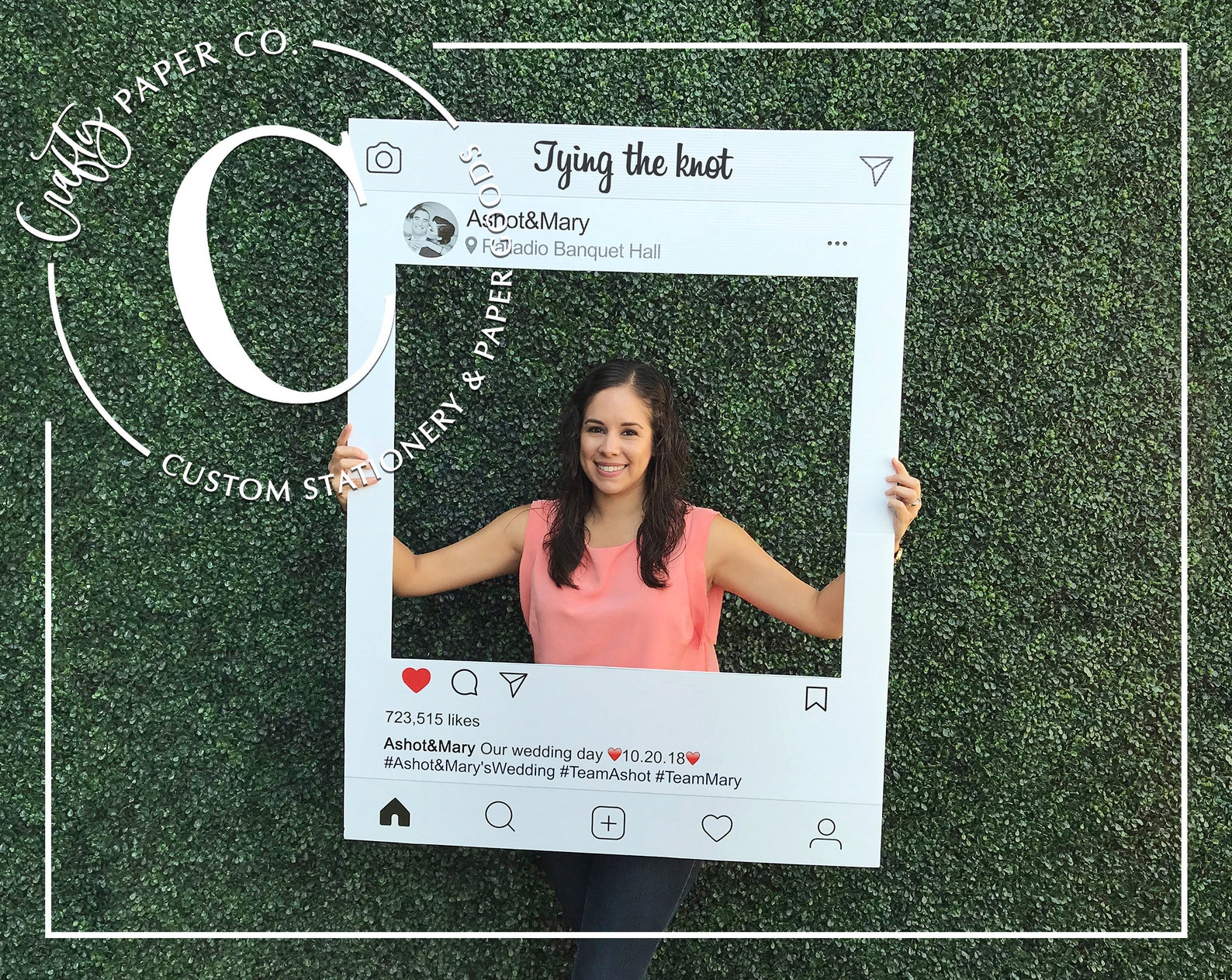 Insta Photo Booth Frame Social Media Photo Booth Prop Etsy