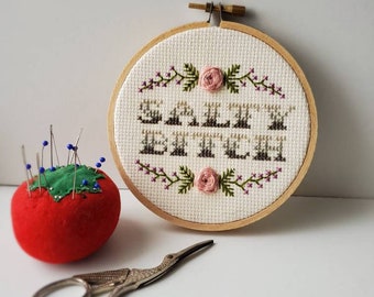 Salty Bitch Cross Stitch *Made To Order*