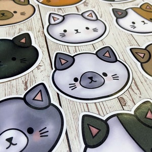 Adopt a Kitty Stickers Waterproof Vinyl Set of 11