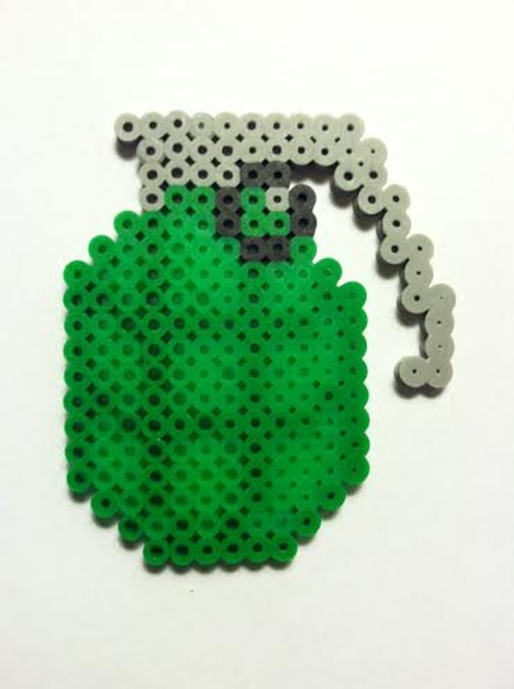 Items similar to Perler Bead Grenade in Green on Etsy