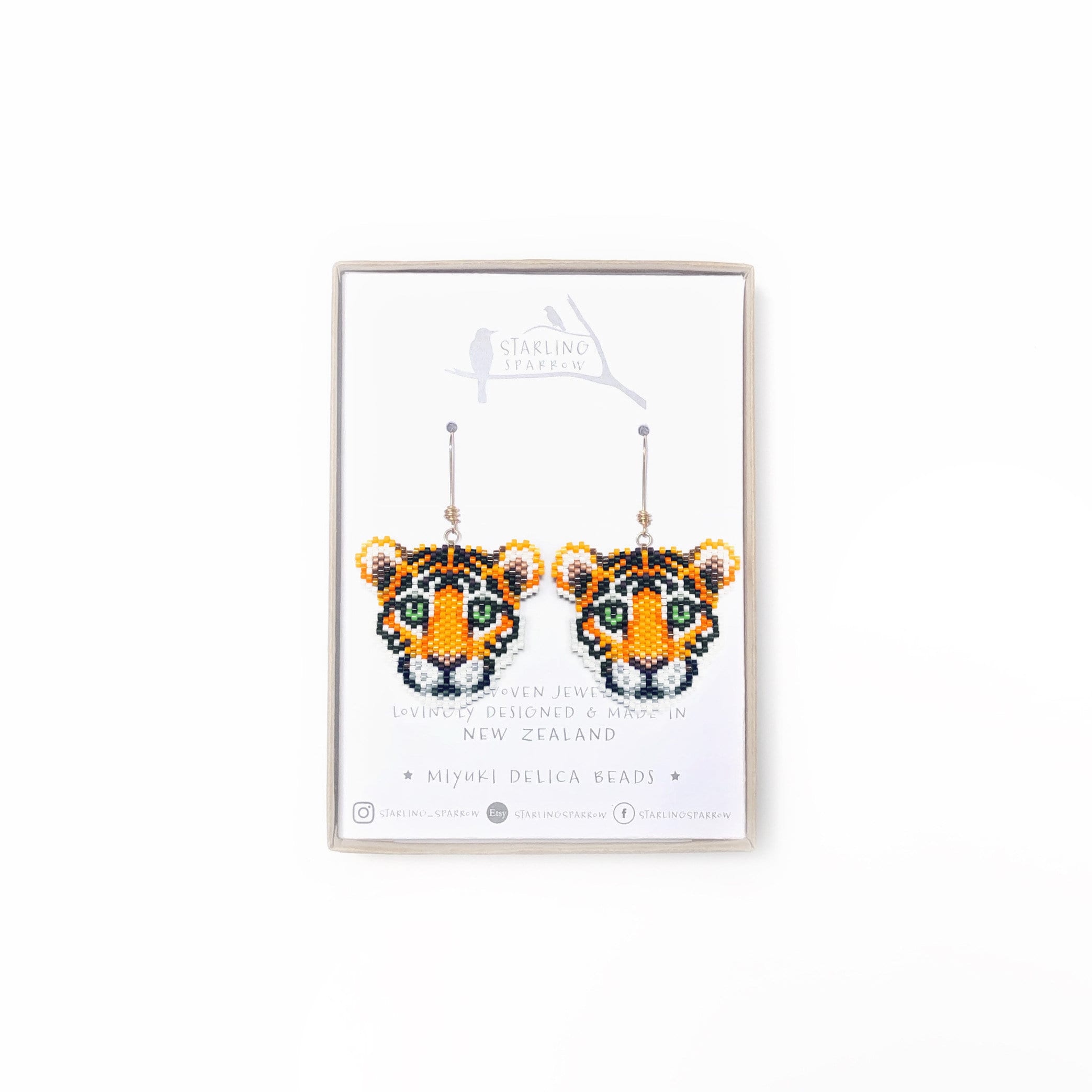 PDF Pattern, Tiger Cub in Peyote/brick Stitch Miyuki Seed