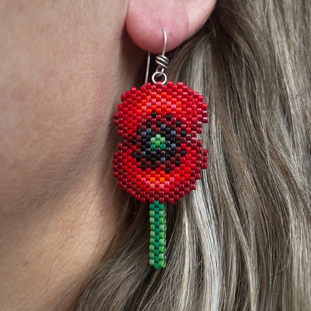 未使用mame マメ Glass Beads Pierced Earrings il_1080xN.2651907448_t69o.jpg