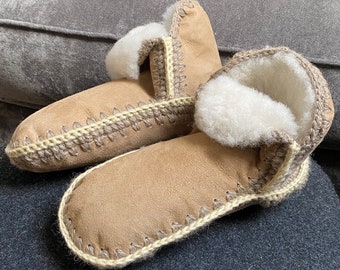 mens sheepskin slippers sale