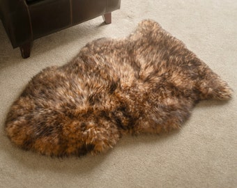 Genuine Sheepskin Rug 100% Natural Grade A Eco Tanned Red Fox Quality New Zealand Sourced Silky Soft Hide Pelt Large Single