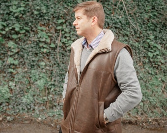 Mens Sheepskin Vests - Etsy UK