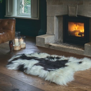 Super Soft Luxury Natural Spotted Icelandic Genuine Soft Luxury Sheepskin Rug
