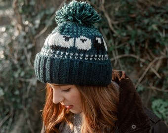 Teal Bobble Hat - Etsy