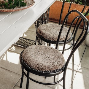 Curly Sheepskin Square Seat Pad with Filling Home Decor Accessory Gifts Interior