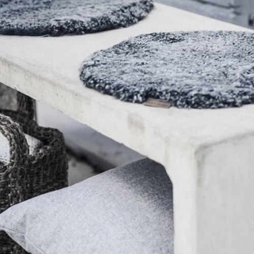 Luxury Sheepskin Thick Padded Seat Stool Chair Cushions Bar Etsy UK