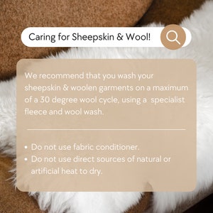 Womens Luxury Genuine Sheepskin Hand Stitched Sheepskin Mittens with Roll Up Roll Down Cuffs Wool Out Detail Shearling Lining Tan Lambland image 7