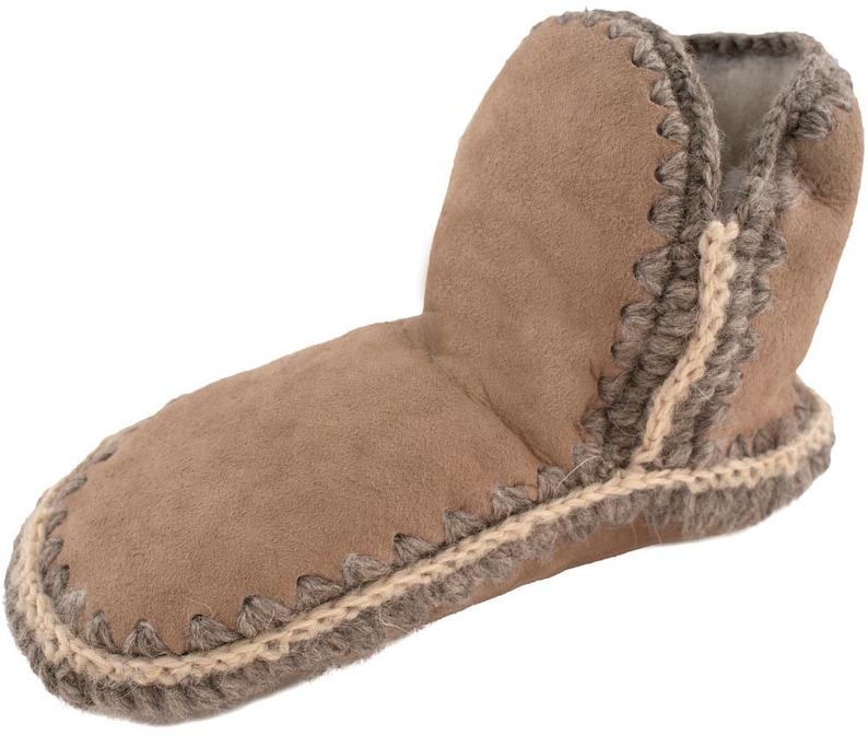 Ladies Luxury Genuine Real Sheepskin Bootie Sock Slippers With Etsy