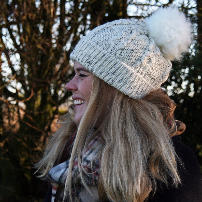 aran bobble hat