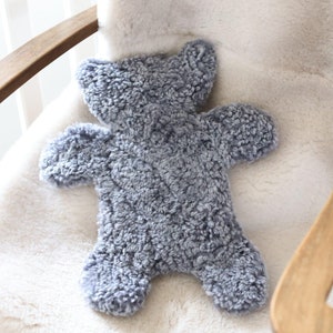 Teddy Bear Shaped Premium Sheepskin Hot Water Bottle Cover
